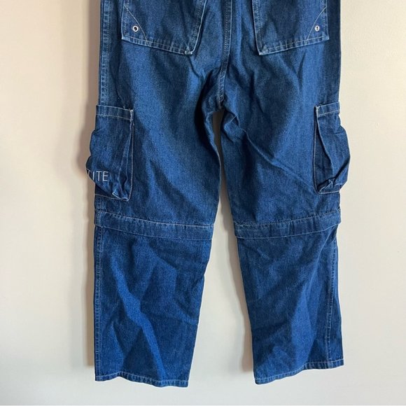 Vintage Y2K Women's Straight Leg Denim Cargo Pants - Picture 10 of 13